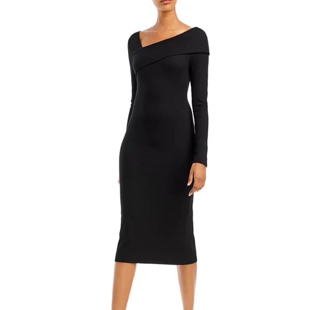 NEW AQUA Asymmetrical Neck Dress XS